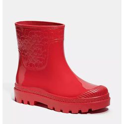 Coach Women’s Millie Rain Boot in Candy Red
