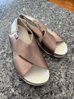 new Pikolinos mahon wedge rose gold sz 8 sandals