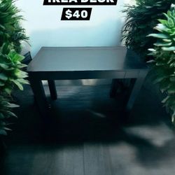 Black Wood Ikea Desk 