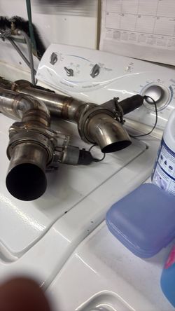 Stainless Steel Exhaust Pipes with Clamps and electric cut outs
