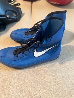 Nike Wrestling Shoes Blue High-Top