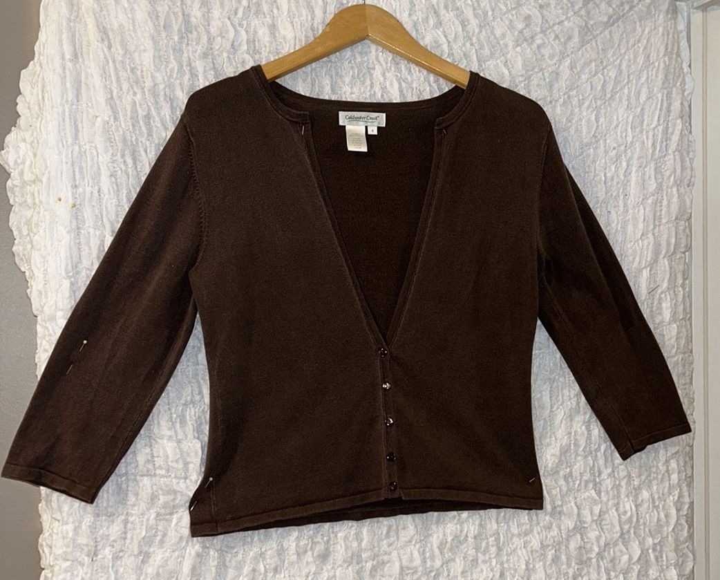 Coldwater Creek: 3/4 Length Sleeved Cardigan, Size: Small