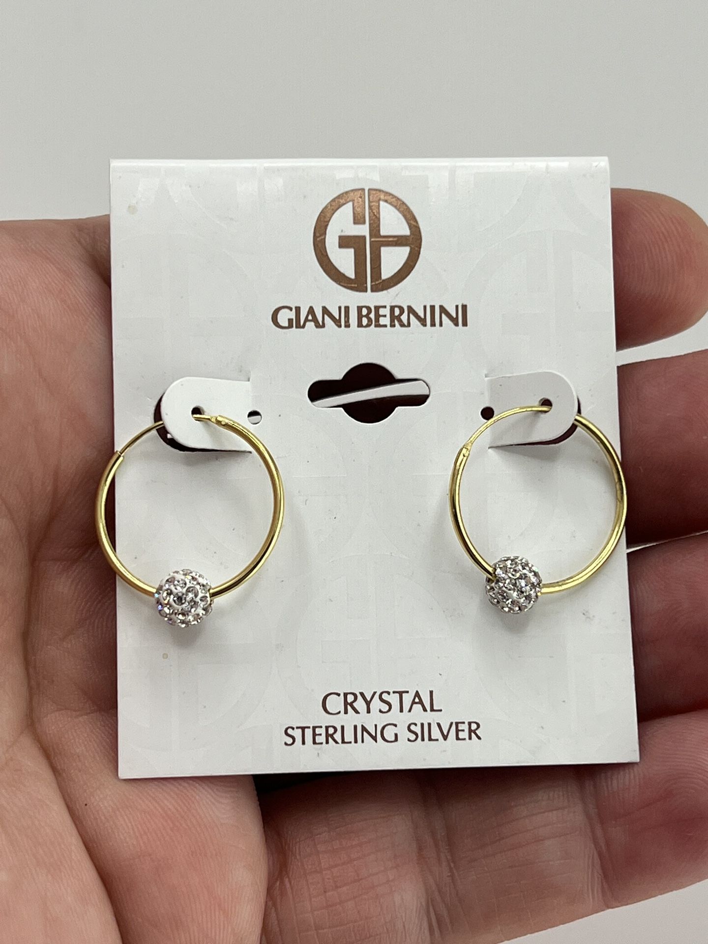 New 925 Sterling Silver Crystal Earrings
