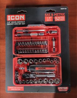 Icon 52 pc 1/4" drive set