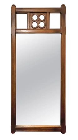 Victorian Era Conan Ball Walnut Mirror Vintage Antique