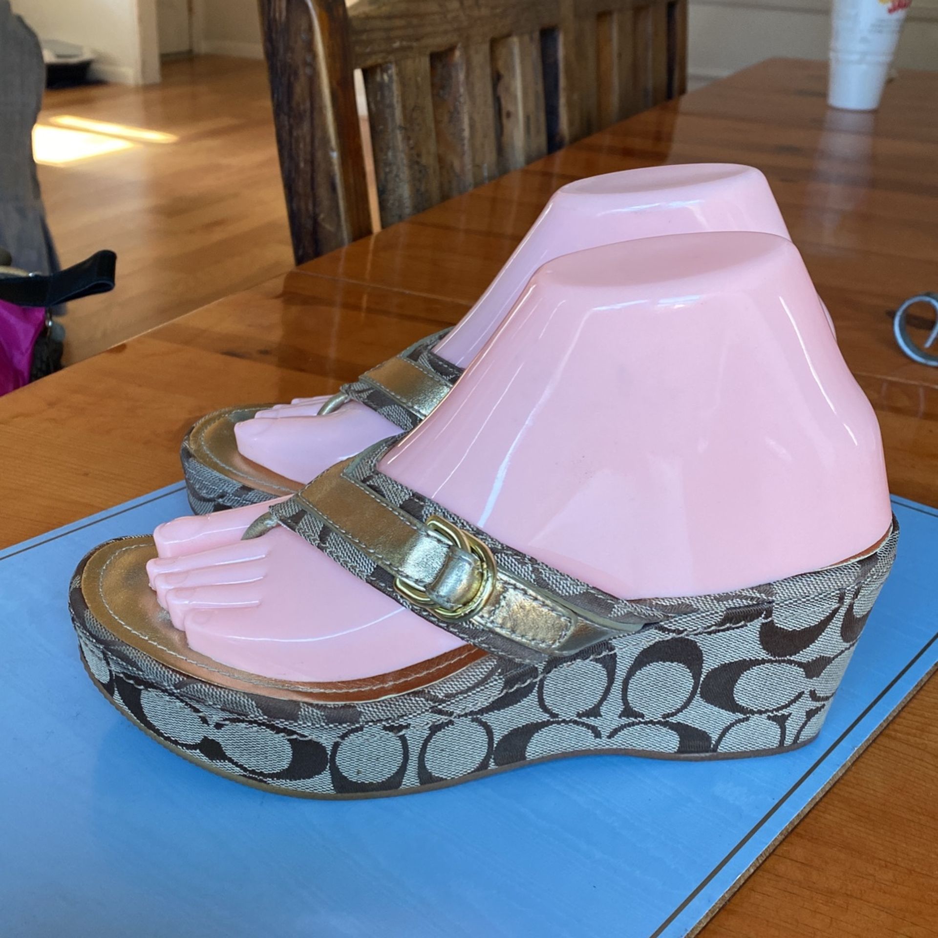 COACH Sandals,women’s Wedges,Size 8 M