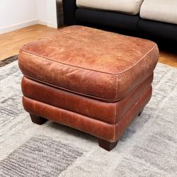 Vintage Leather Ottoman 