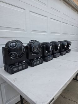 (4) 150 Watts Moving Gobo Dj Lights and (2) moving head football lights (Like new)
