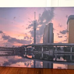 60” Tokyo Sky Tree And Sumida River art Print 