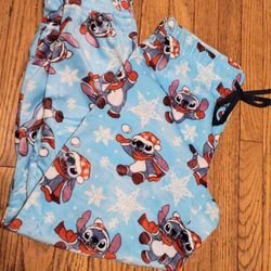 Lilo Stitch Snow Flake Silky Fleece Sleep Pant 