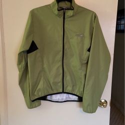 Vintage Sugoi Jacket Women Large Green Windbreaker Full Zip Mock Neck Pockets