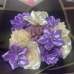Ribbon Flower Bouquet  12count