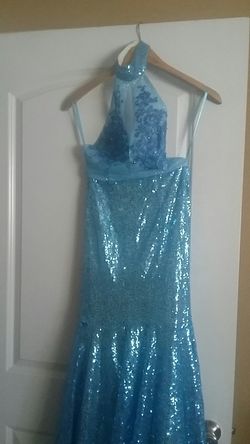 Prom aqua mermaid dress