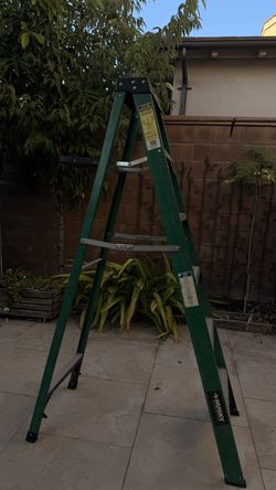 Husky 6 ft fiberglass ladder, 225 lb