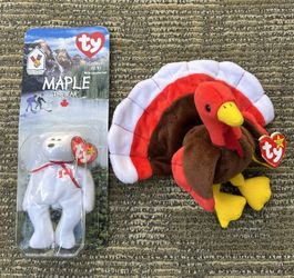 BEANIE BABY TURKEY and BEAR - $10 / ALL