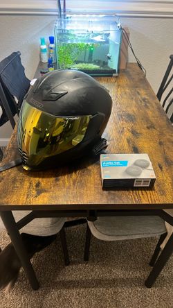 Icon Motorcycle Helmet With Jbl Cardo Pack talk Bold Speakers