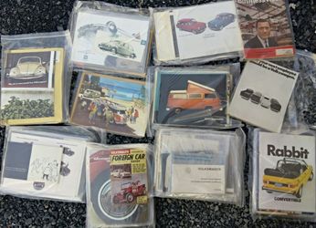 Original factory dealer vw sales literature 1950's up