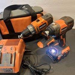 RIDGID IMPACT DRIVER, Drill, 2.0 AH Battery, Charger & Bag, All Items In Good Working Condition 