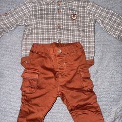 Baby Boy Button Up With Pants 