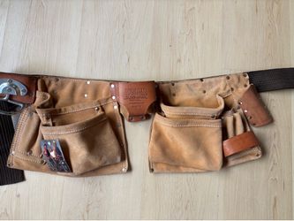 Carpenter leather tool belt
