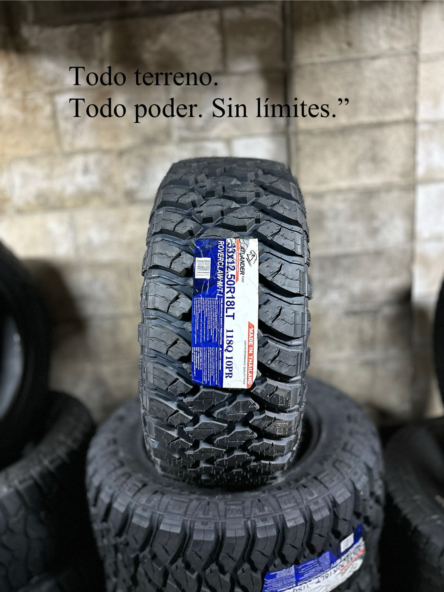 33/12/50/18 ATLANDER ROVERCLAW M/T BRAND NEW TIRES