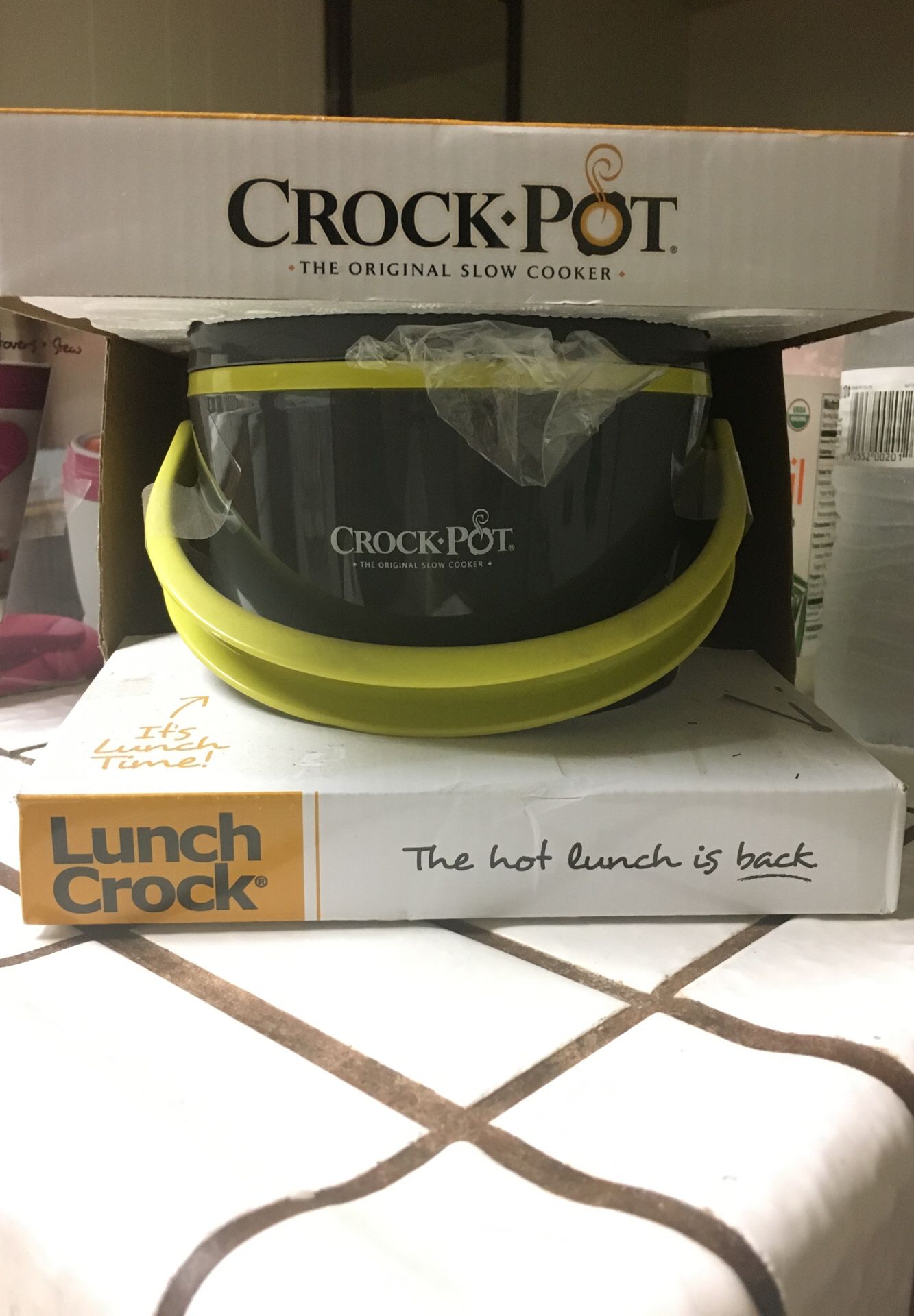 New Lunch Crock-Pot gray/neon green