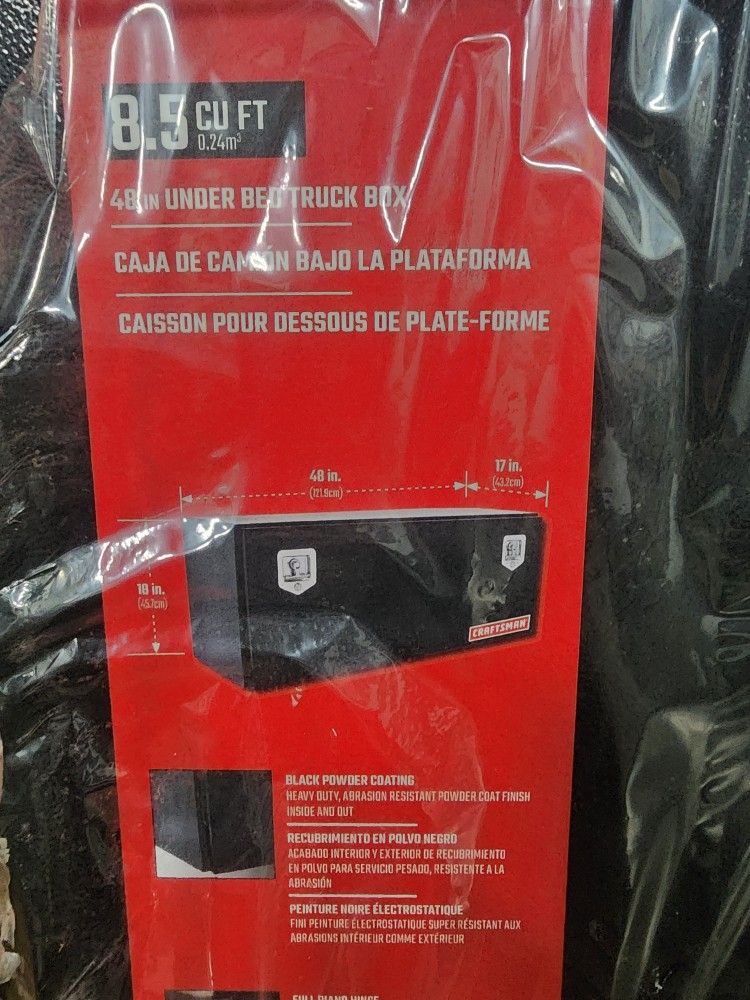 CRAFTSMAN 48-in x 17-in x 18-in Matte Black Steel Underbody Truck Tool Box *ONLY 2 REMAINING*