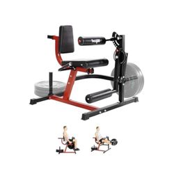 Yes4All Leg Extension and Curl Machine, Adjustable Leg Machine with Plate Loaded, Leg Extension and Curl Bench for Home Gym