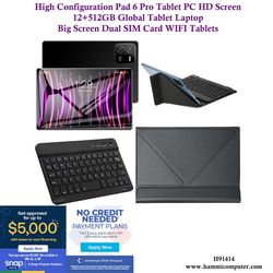 High Configuration Pad 6 Pro Tablet PC HD Screen "H91414"