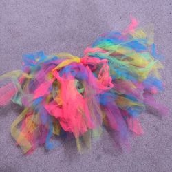 Rainbow Tutu Clown Costume Skirt Birthday Outfit 