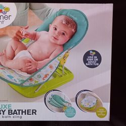 Summer Infant Deluxe Baby Bather Folding Bath Sling. New