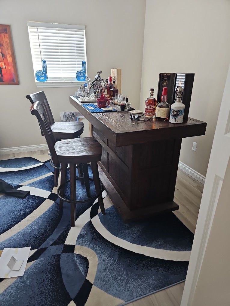 Bar with Bar Stools.