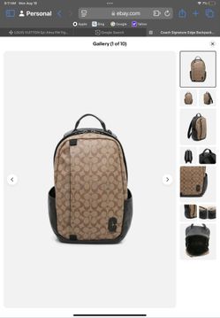 Coach  Leather Backpack