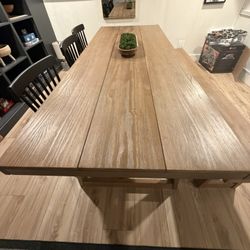 Dining Table, Bench and 4 Chairs