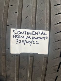 Pair of Continental 325/40/22 PremiumContact tires, tread 5/32s
