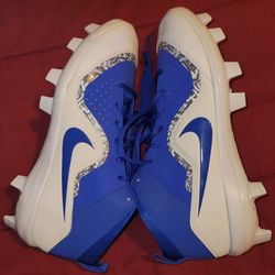 Brand New Nike Trout MCS Blue White Camo Baseball Cleats Men Size 10.5