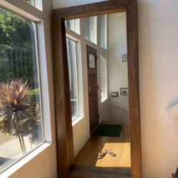 $200 Standing  SOLID Wood Mirror  41x 6 x 88 