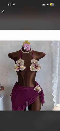 Flower Orchid Bikini Set