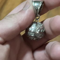 Silver Basketball Pendant 