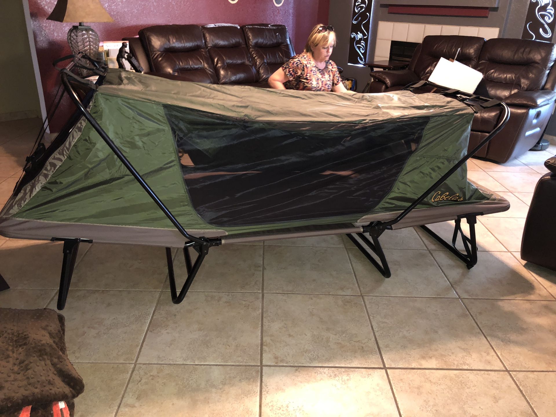 Cabelas single man tent cot