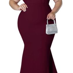 Ruffle Sleeve Mermaid Maxi Dress 