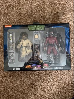 NECA TMNT 1990 Movie Splinter Vs Shredder 2 Pack Original Movie