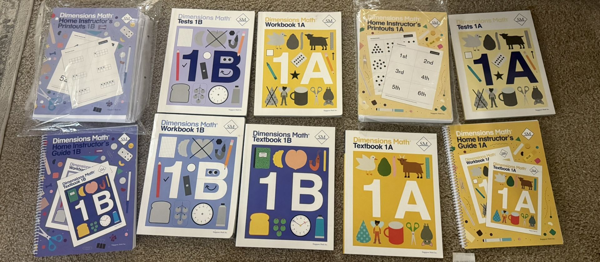 Dimensions Math Grade 1 Set with Teacher's Guides
