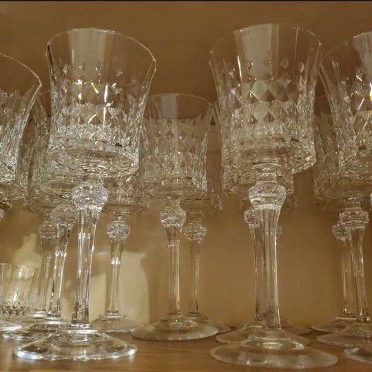 Cristal d'Arques Lady Diamond Goblets - Set of 12