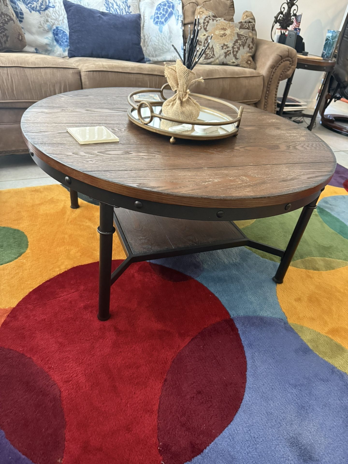 Set of Three Round Tables