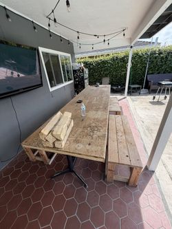 Wood Patio Table,