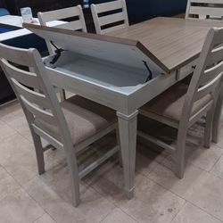 *Weekend Special*---Jessica Stunning Storage Dining Table Sets W/6 Chairs---Delivery And Easy Financing Available👍