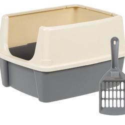 Cat Litter Box with High Sides 🩶