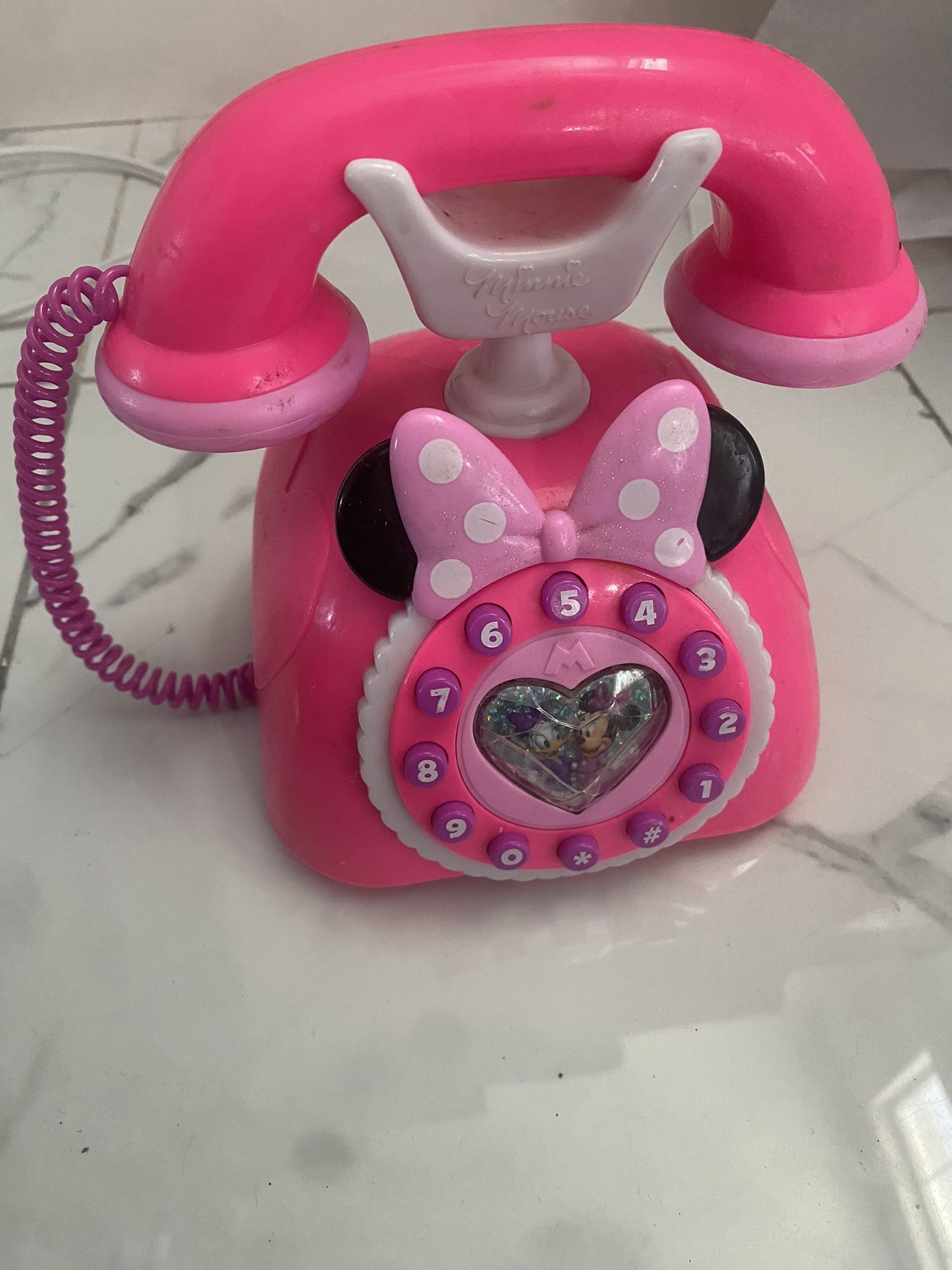 Disney Minnie Mouse Pink Telephone Happy Helpers Talking Toy