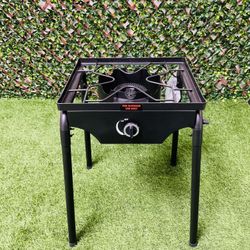 Burner High Pressure W/ High Square Stand Pot Not Included Sold Separate Outdoor Propane Gas Quemador De Alta Presion 